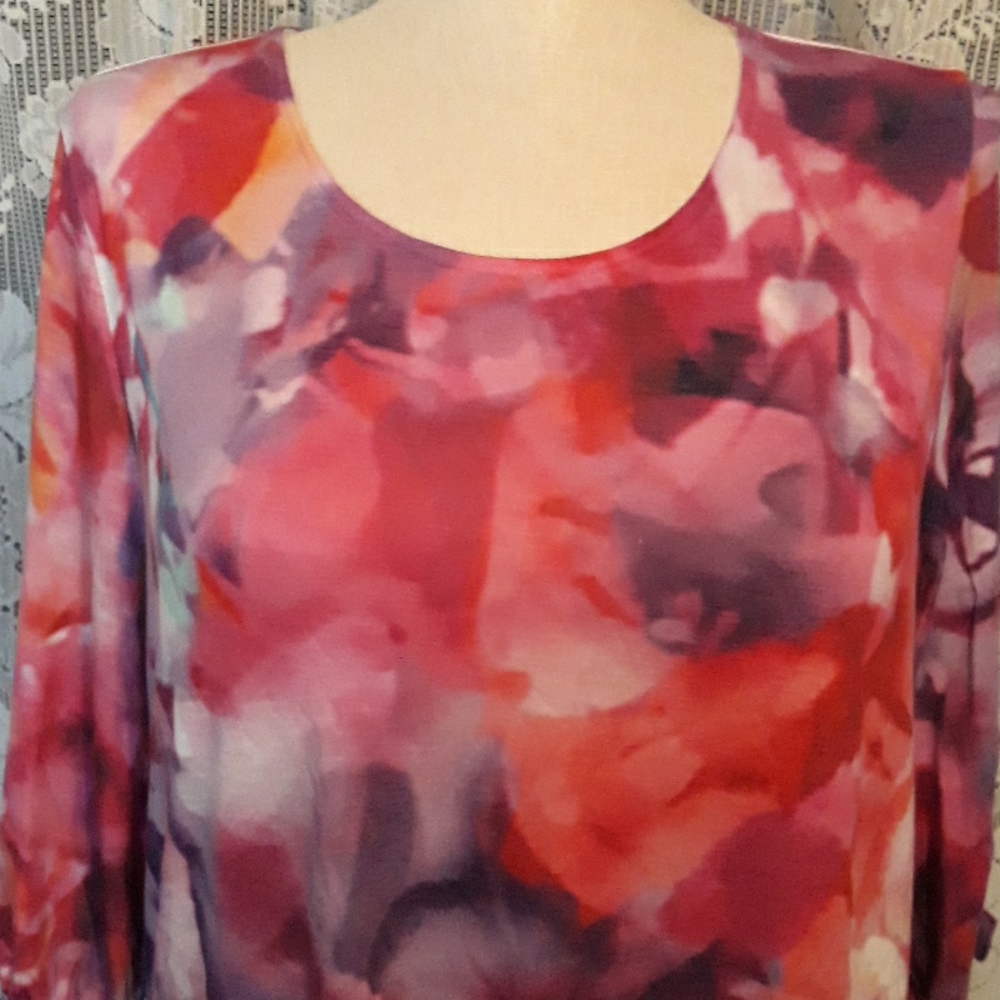 Womans watercolor knit top